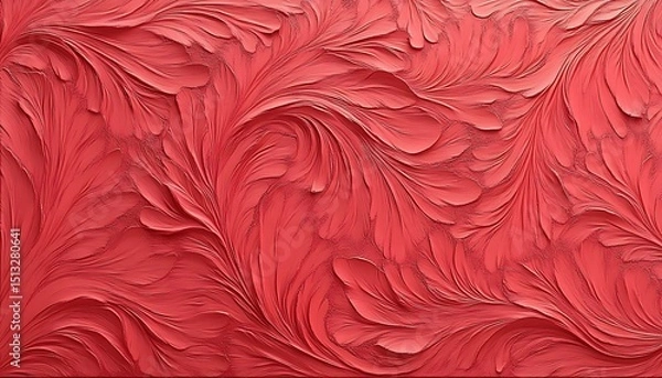 Obraz Abstract red floral pattern