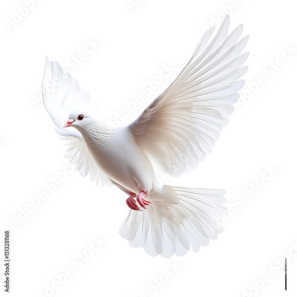 Obraz white dove isolated on white