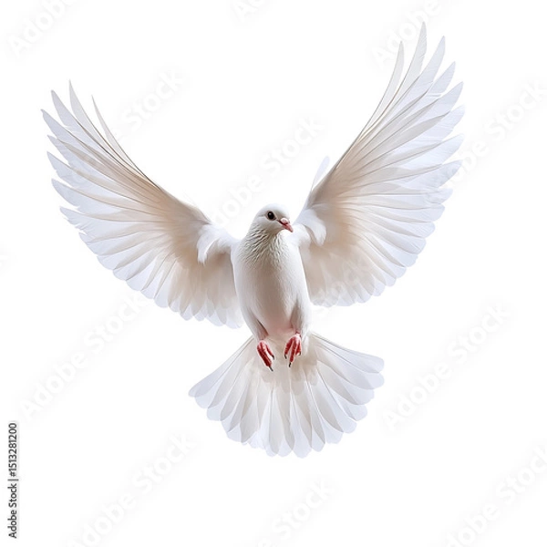 Obraz white dove isolated on white