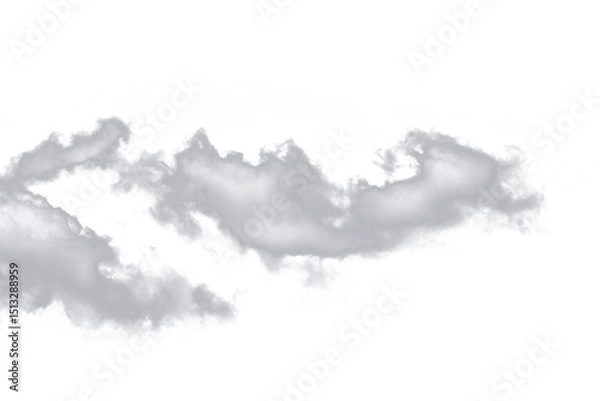 Obraz realistic clouds on tranparent png, clouds element for design, banner, etc.