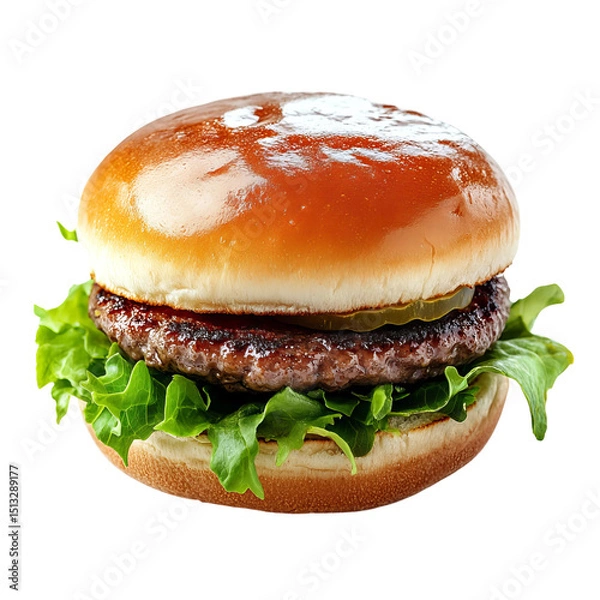 Obraz hamburger on a white background
