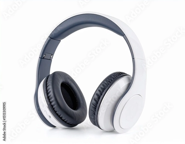 Fototapeta Headphones isolated on white background. . rendering