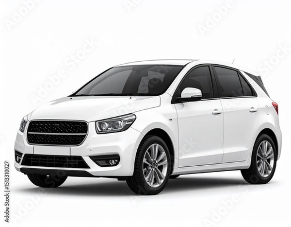 Fototapeta Realistic car isolated on white background. . rendering