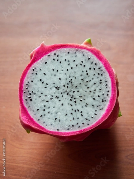 Fototapeta Red Pitahaya on a red background