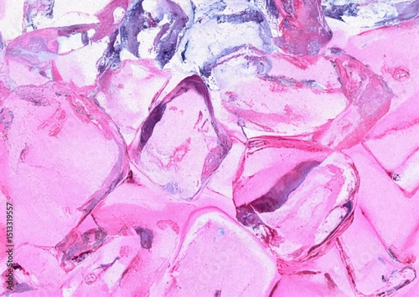 Fototapeta 涼しげな美しい氷のイメージ 　背景　2