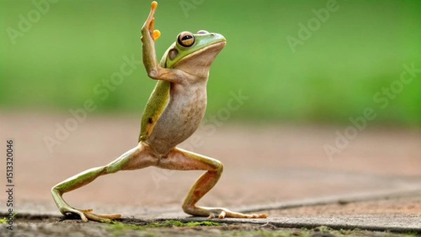 Fototapeta tree frog on a branch