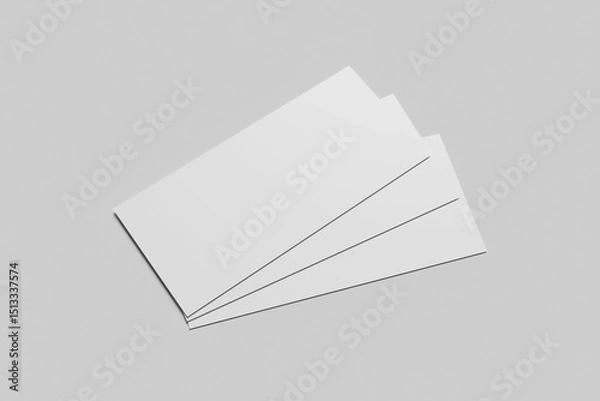 Obraz Blank Gift Voucher for Mockup - 3D Rendering