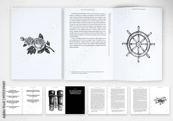 Obraz Vintage Storybook Template
