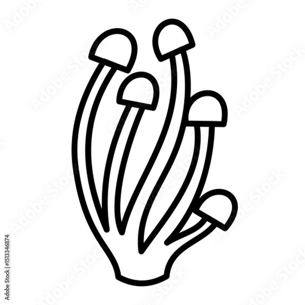 Fototapeta enoki mushroom icon