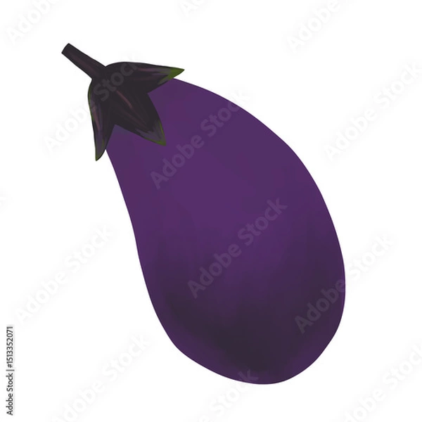 Fototapeta 水彩風紫色のなす