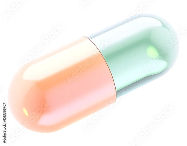 Fototapeta 3D Render of a Capsule Pill