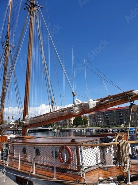 Fototapeta Sailing boat along the Swedish coast
