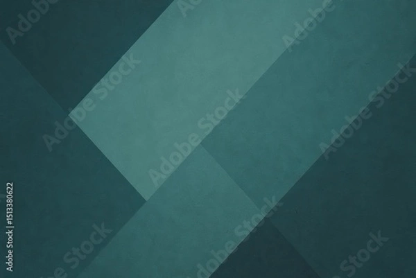 Fototapeta Modern Diagonal Teal Rectangles Abstract Design