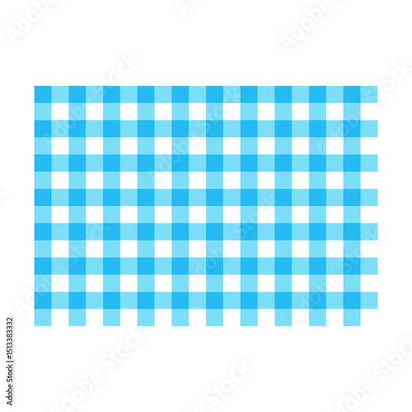 Obraz Light blue buffalo plaid pattern svg cut file. Isolated vector illustration.