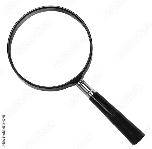 Fototapeta magnifying glass isolated on transparent background