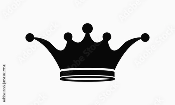 Obraz A black vector crown design.