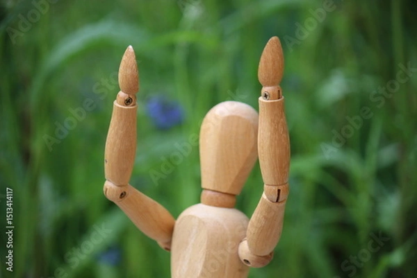 Obraz Wood man worshipping