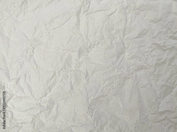 Obraz Abstrack crumpled white paper texture background, Copy space 