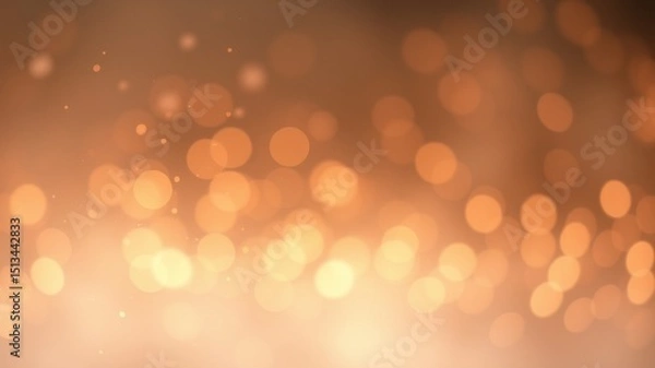 Obraz Warm Golden Bokeh Lights Background Abstract Festive Texture for Design Projects