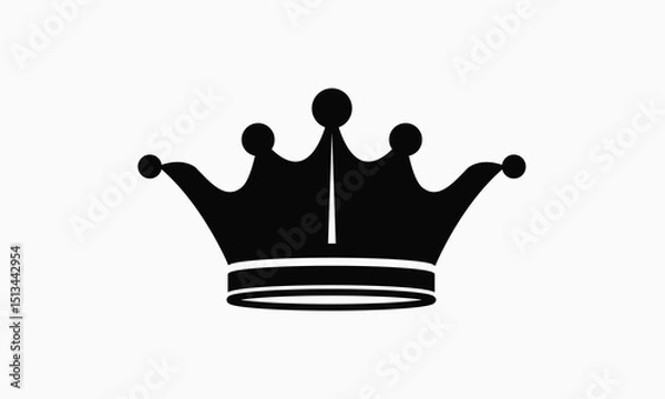 Obraz |A vector black crown design.