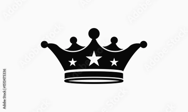 Obraz A vector black crown design.