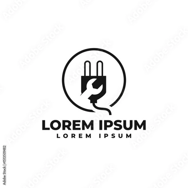 Obraz Electronics Service Logo Vector Icon Illustration