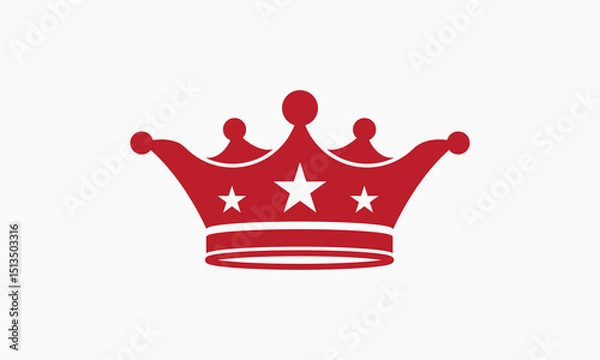 Obraz A vector red crown design.