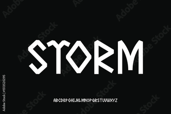 Fototapeta Display alphabet font vector design suitable for headline, poster, logo, magazine and many more