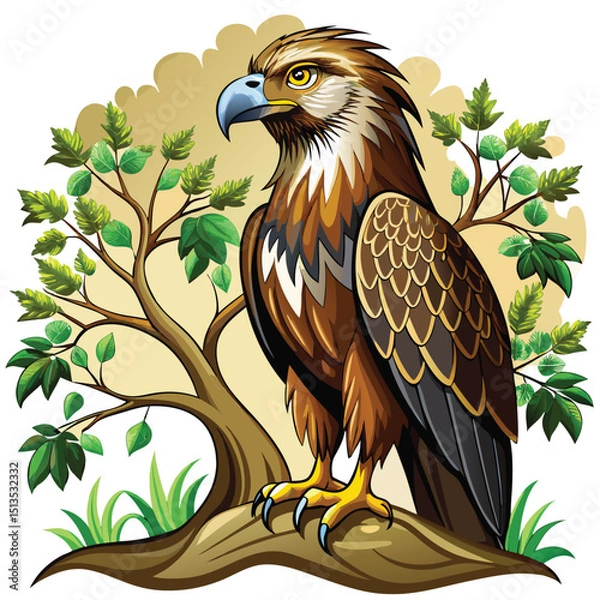 Fototapeta beautiful eagle bird vector illustration