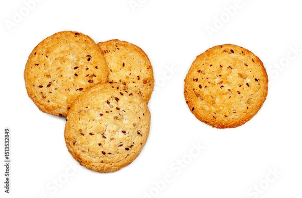 Obraz Cookies isolated on a white background,contour