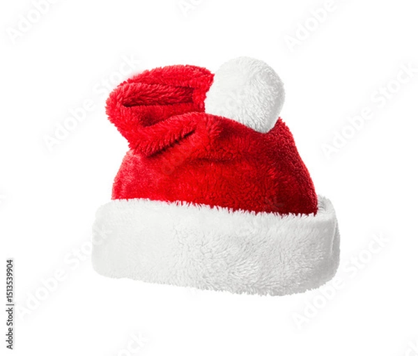 Obraz Santa Claus helper hat. Christmas and New Year celebration. Isolated