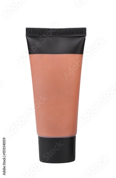 Obraz Tubes with make up liquid foundation. Isolated on transparent background