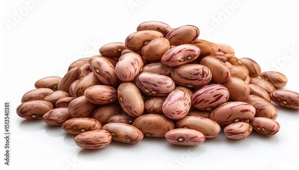 Obraz a pile of pinto beans isolated on white background