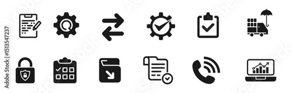 Fototapeta Essential outline icon collectionVector