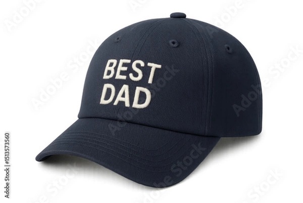 Obraz Best dad baseball cap on transparent background for father's day
