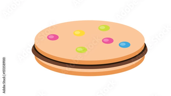 Fototapeta Cookie with Candy Icon