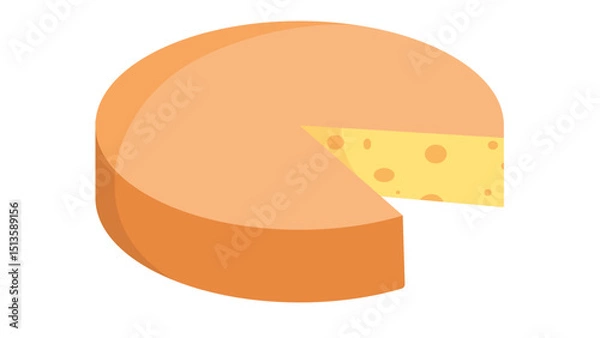 Obraz Round Cheese Wheel Icon