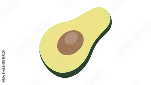 Obraz Avocado Fruit Half Icon