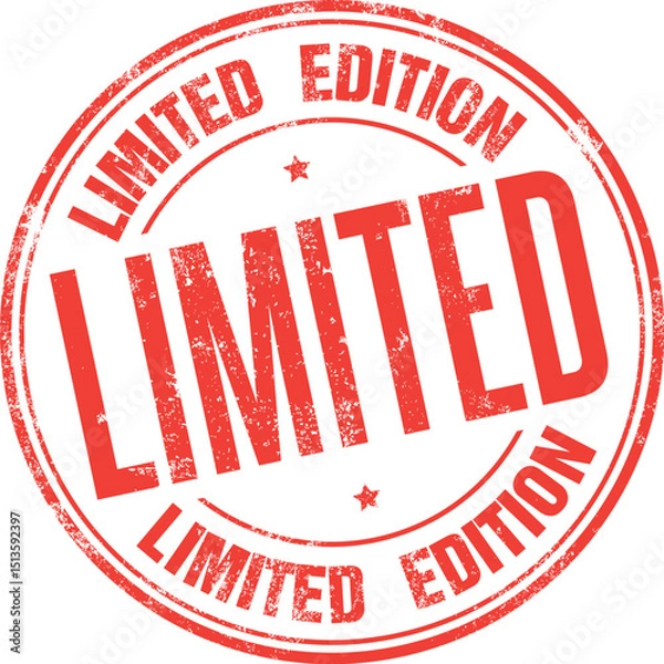 Obraz Limited Edition. Vector Rubber Stamp.