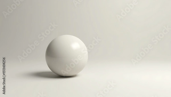 Obraz White sphere on neutral background