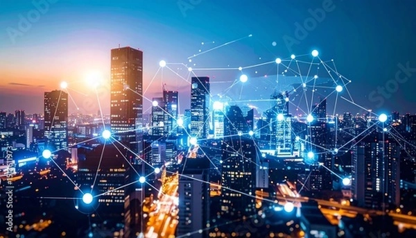 Obraz Smart City Network Connection Technology