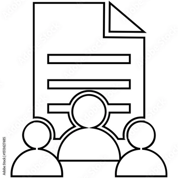 Obraz Document, collaboration icon