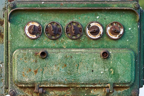 Obraz Faulty control panel from the machine or mechanism at the factory
