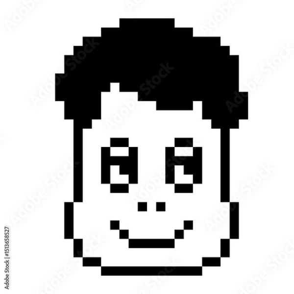 Fototapeta pixel art image of a human face