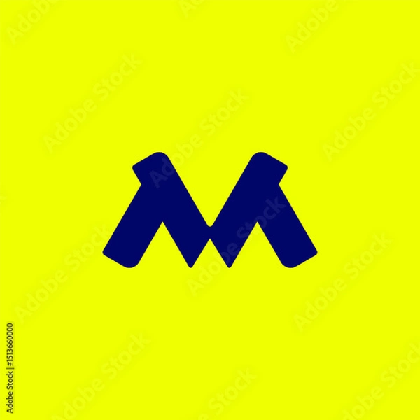 Fototapeta m logo, m letter logo, custom m lettter logo, m minimal logo
