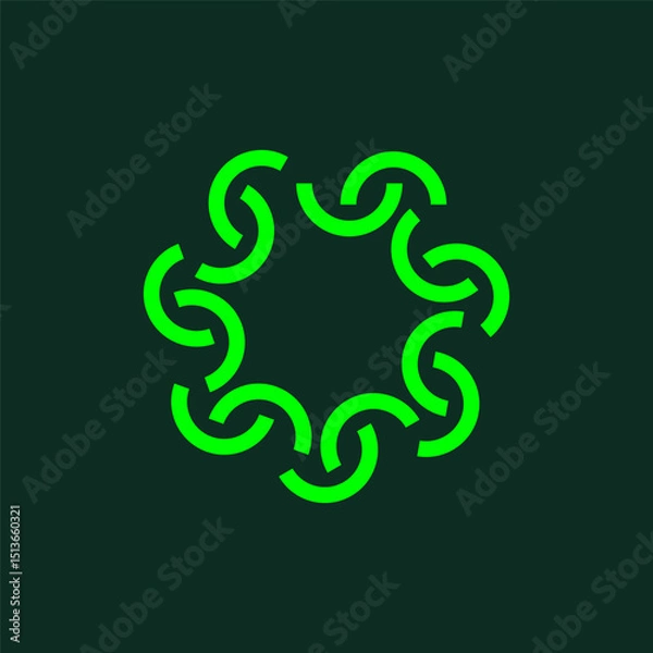 Obraz circular symbol logo, circular shape logo, custom shape logo