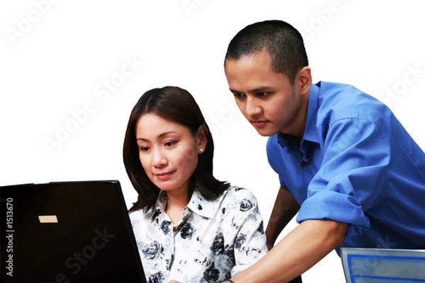 Obraz business team with laptop