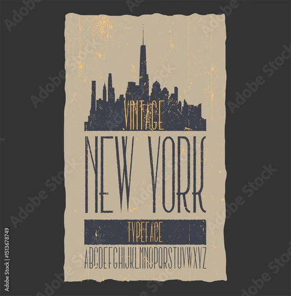Fototapeta  New York design studio t shirt print design. City print Design. vintage retro graphics. new York city. American city view. t shirt design. sweatshirt print design. graphics design for city art.