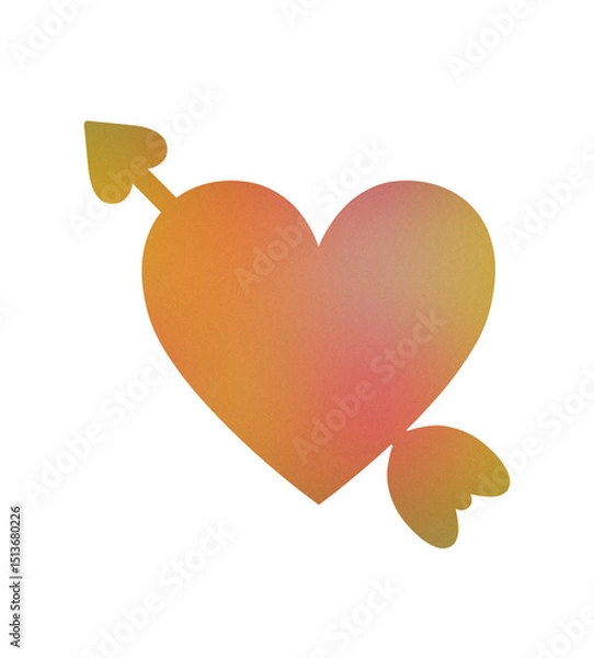 Obraz red heart on white background