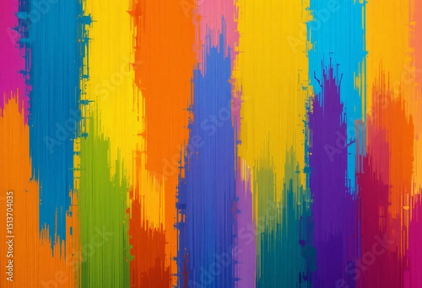 Fototapeta Vibrant Abstract Colorful Paint Strokes Background in Rainbow Hues